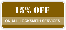 15% of on all locksmith services